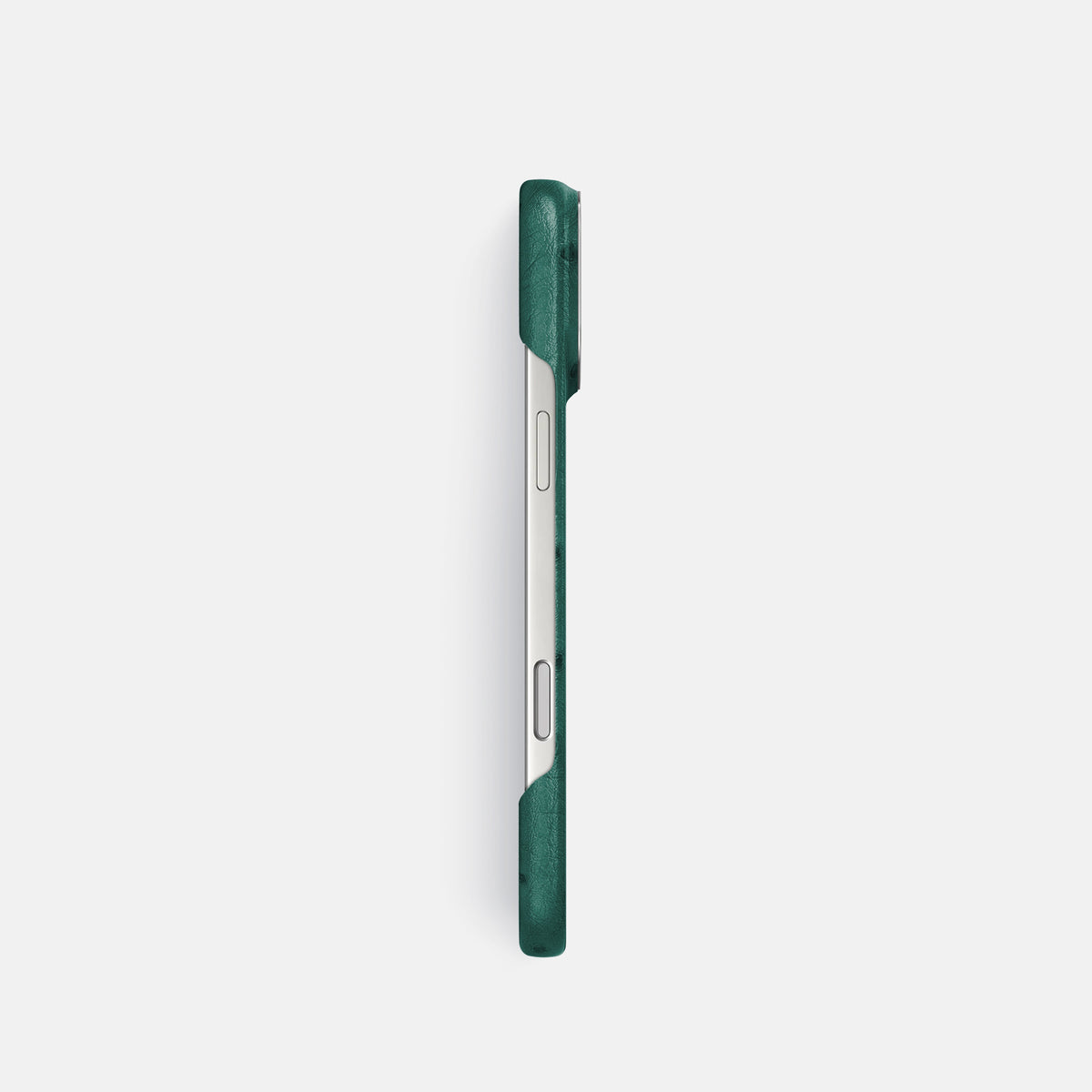 Classic Case For iPhone 17 Pro In Ostrich -3 | Forest-Green-Steel