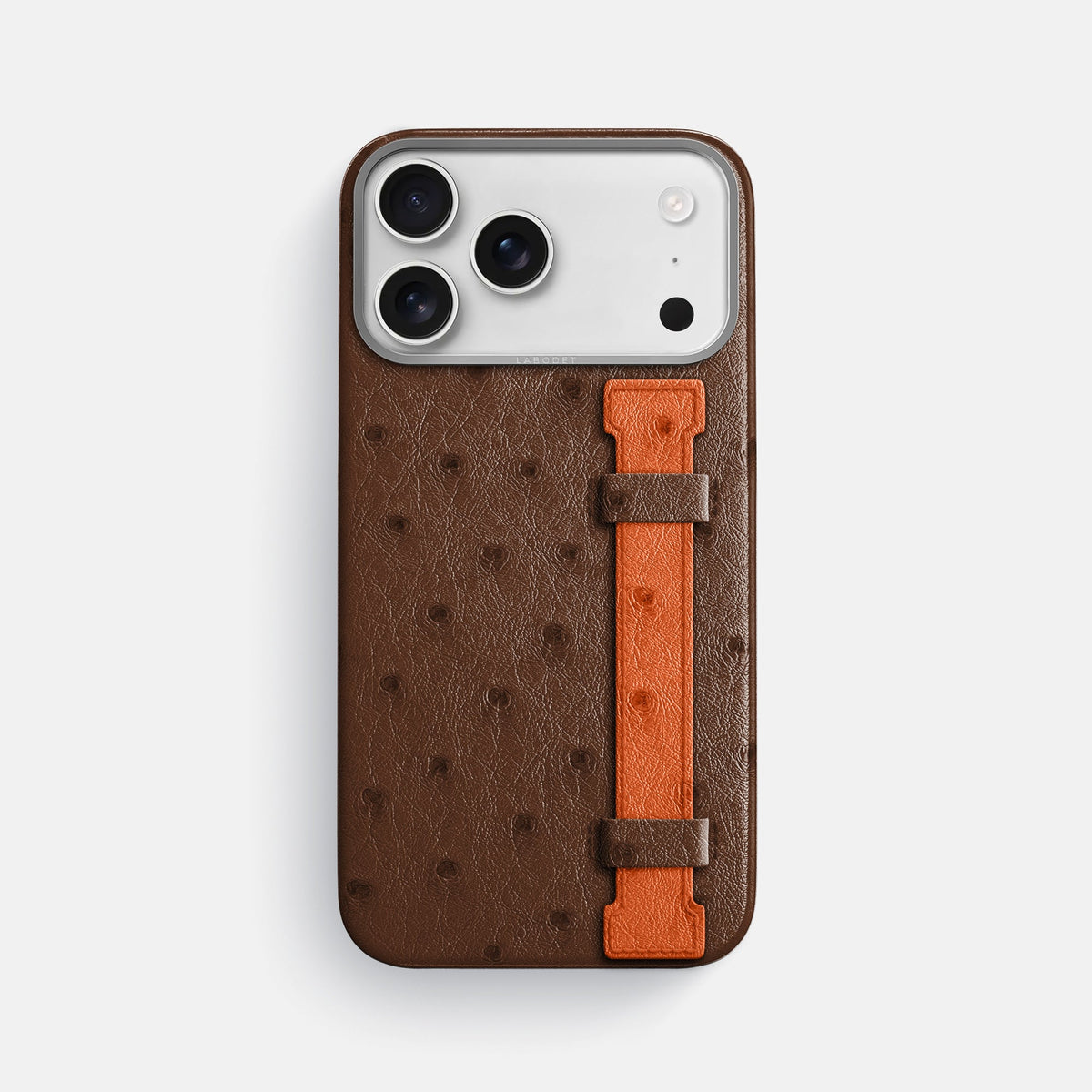 Handle Case Coloré For iPhone 18 Pro Max In Ostrich -1 | Chocolate-Steel
