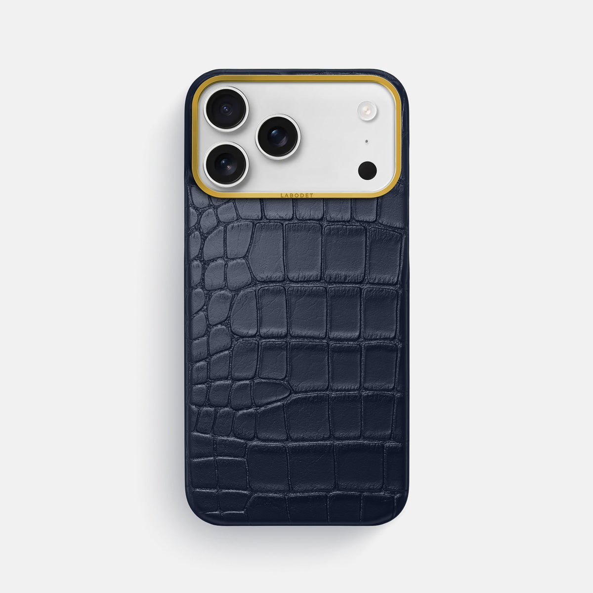 Classic Case For iPhone 18 Pro Max In Alligator -1 | Navy-Blue-Gold