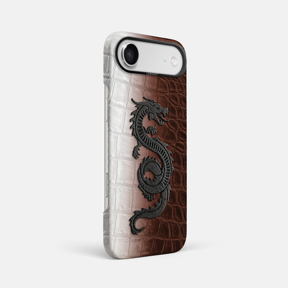 Classic Case With Carbon Dragon For iPhone 17 Air In Himalayan Crocodile -2 | Dark-Brown-Black