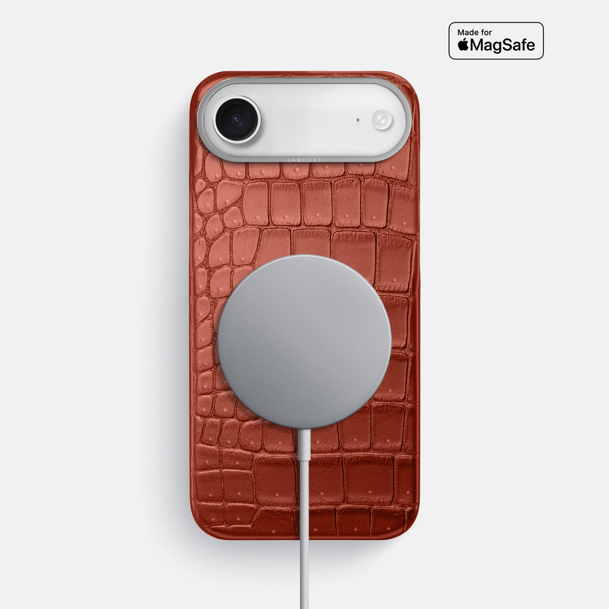 Classic Case For iPhone 17 Air In Porosus Crocodile -5 | Mahogany-Brown-Steel