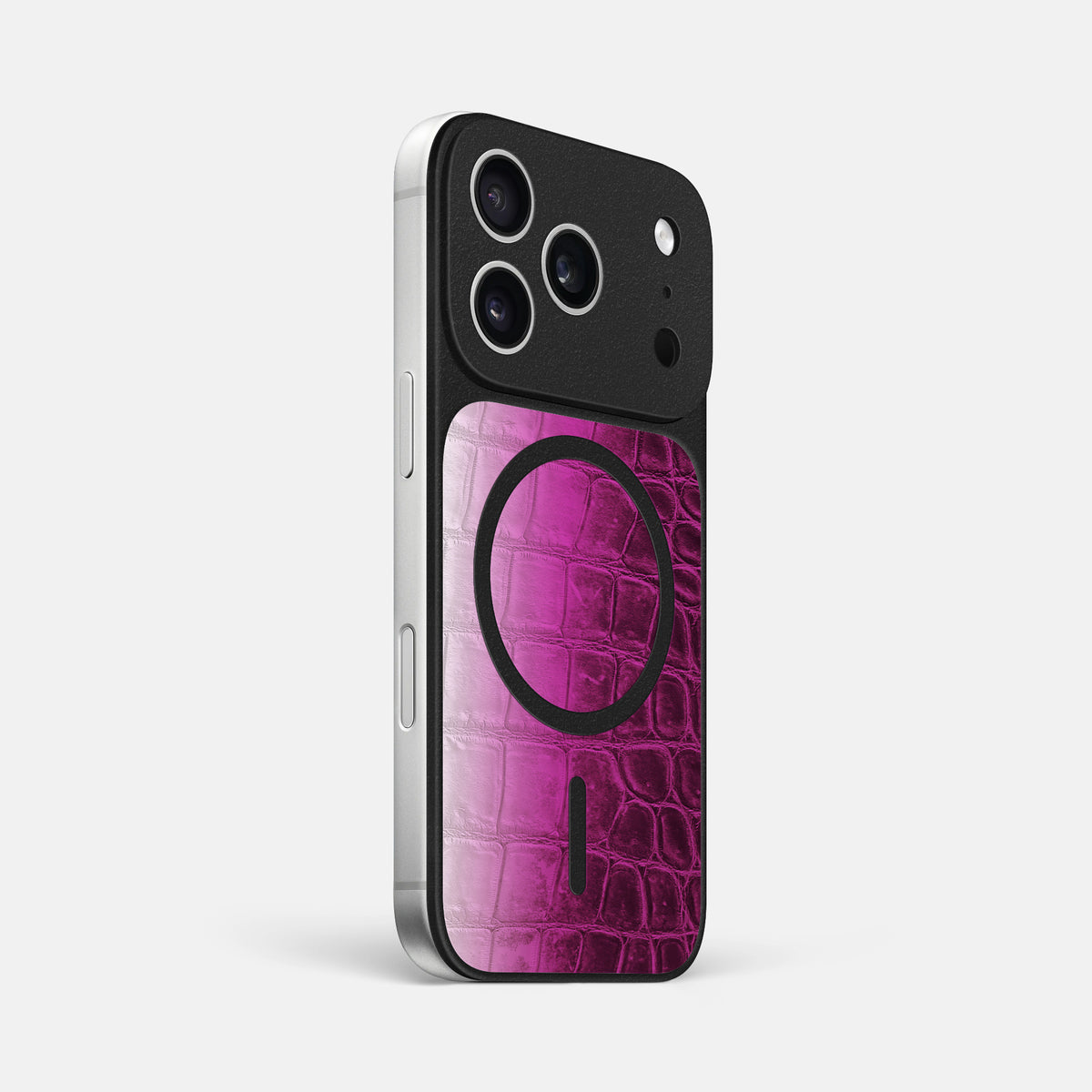 MagSafe Mask For iPhone 17 Pro Max In Himalayan Crocodile -2 | Fuchsia
