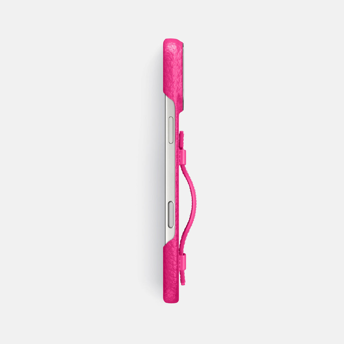 Handle Case For iPhone 18 Pro Max In Calf -3 | Magenta-Steel