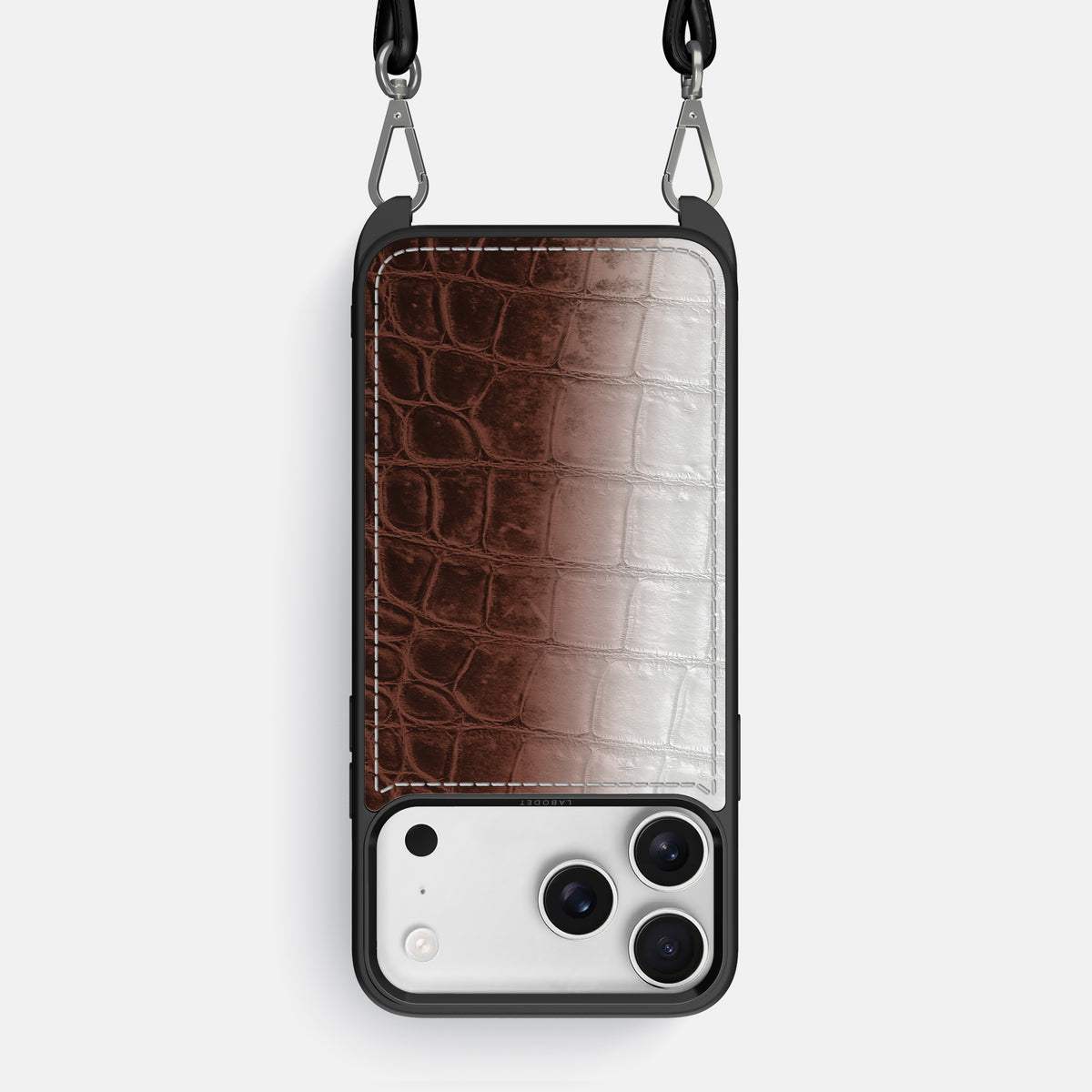Crossbody Sport Case For iPhone 17 Pro Max In Himalayan Crocodile -1 | Dark-Brown