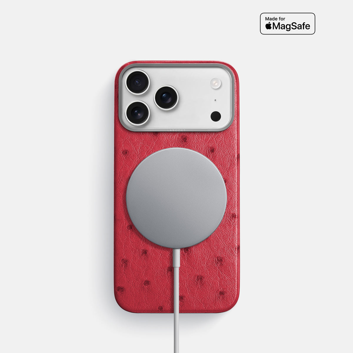Classic Case For iPhone 17 Pro In Ostrich -5 | Red-Steel