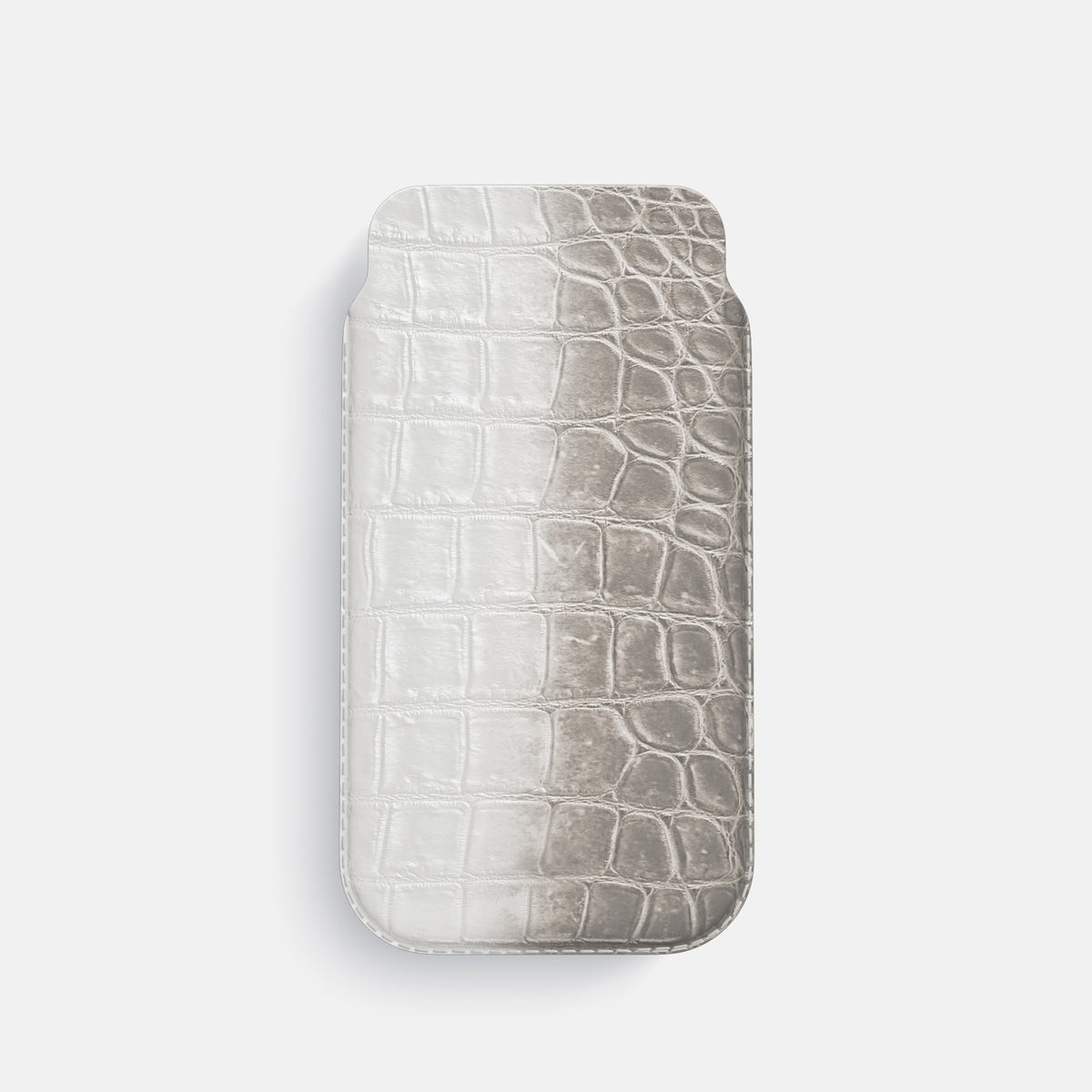 Pouch Case For iPhone 17 Pro In Himalayan Crocodile -1 | Grey