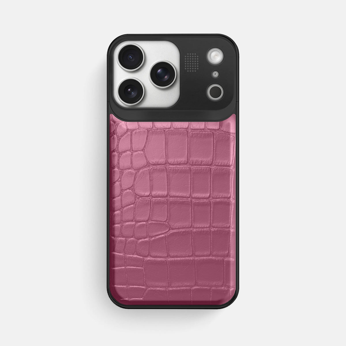 Metal Case For iPhone 18 Pro Max In Alligator -1 | Pink-Lagoon-Black