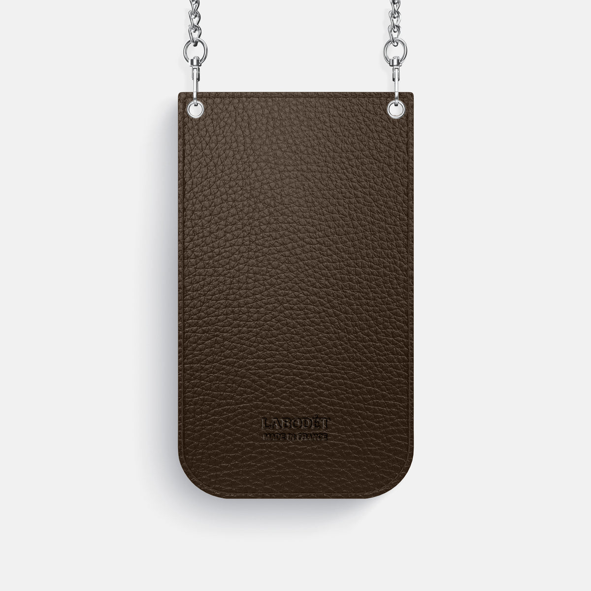 Crossbody Bag For iPhone 17 Pro In Ostrich -3 | Chocolate-Steel