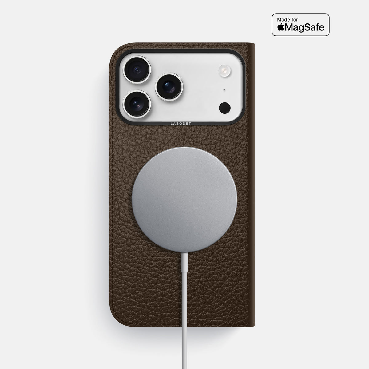 Folio Case For iPhone 17 Pro Max In Calf -3 | Dark-Brown-Black