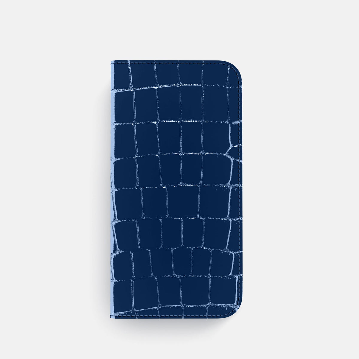 Folio Case For iPhone 18 Pro In Shiny Alligator -4 | Mediterranean-Black