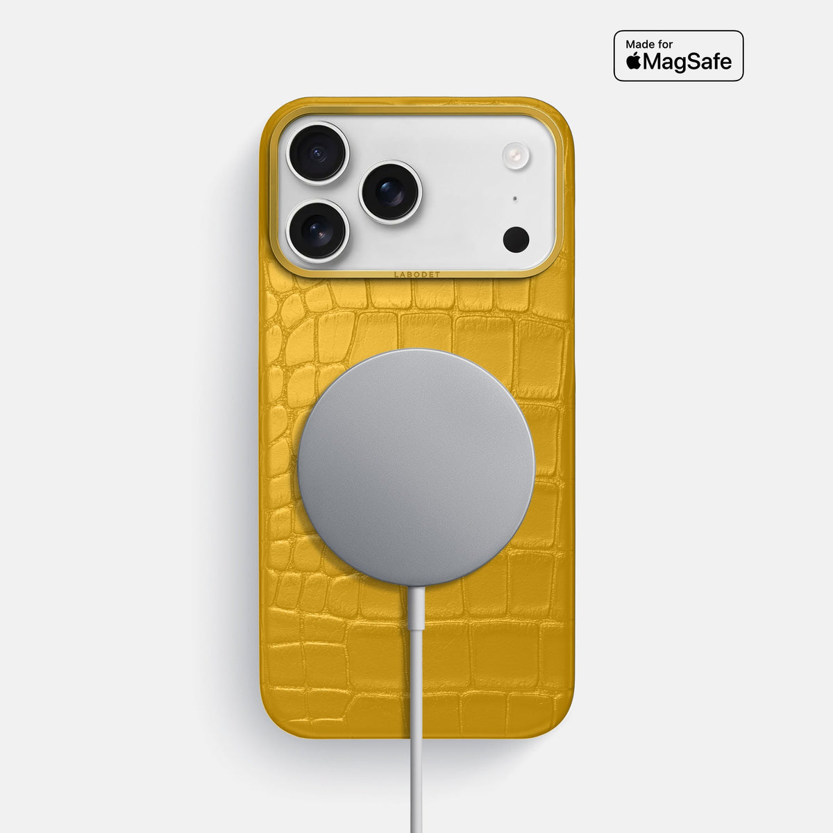 Classic Case For iPhone 18 Pro Max In Alligator -5 | Yellow-Gold