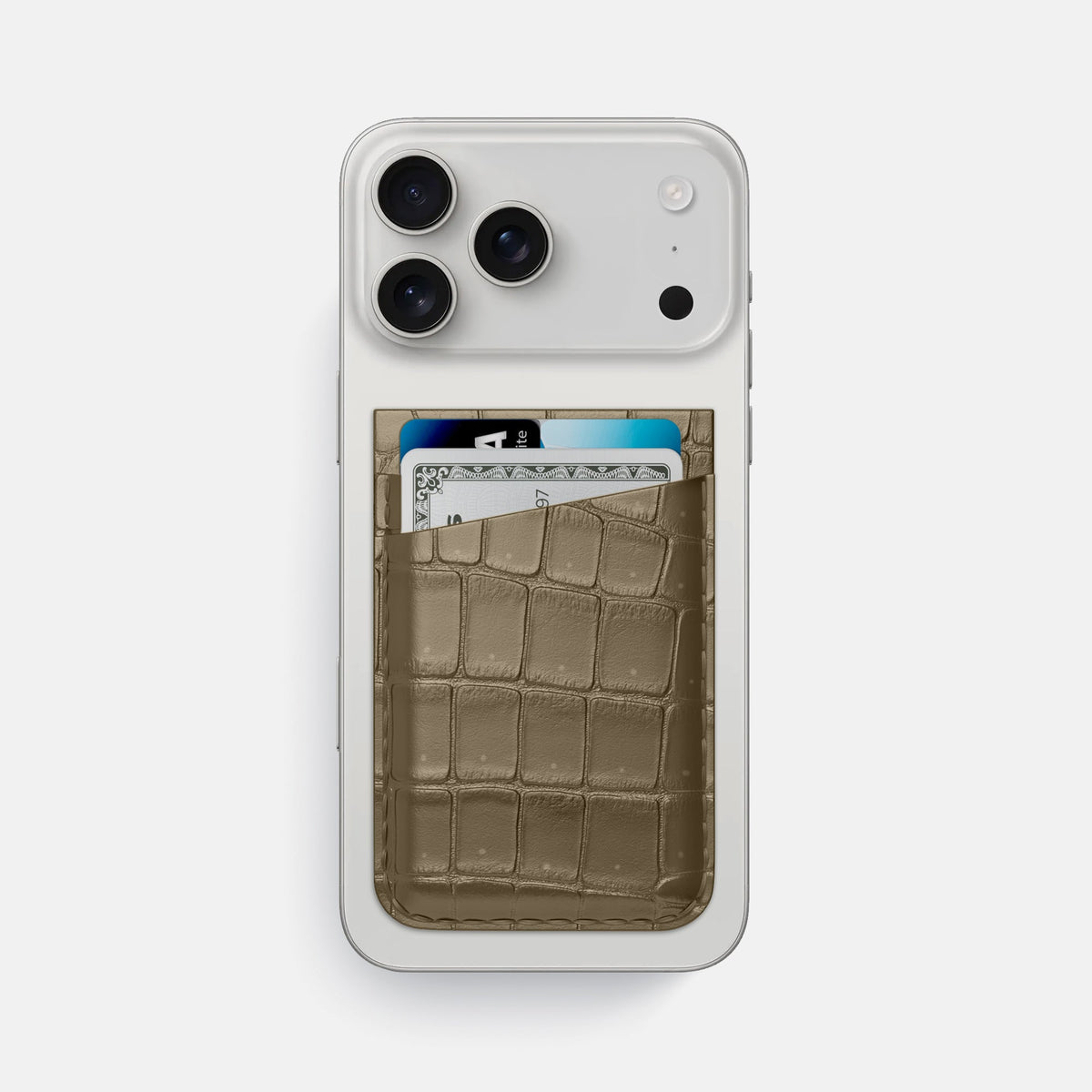 MagSafe Wallet For iPhone 17 Pro Max In Porosus Crocodile