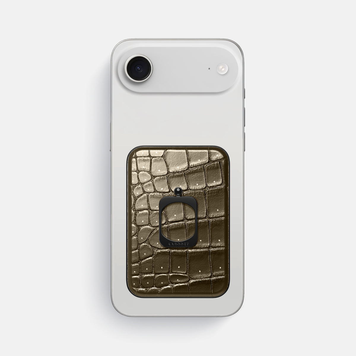 MagSafe Ring For iPhone 17 Air In Porosus Crocodile -2 | Bronze-Black