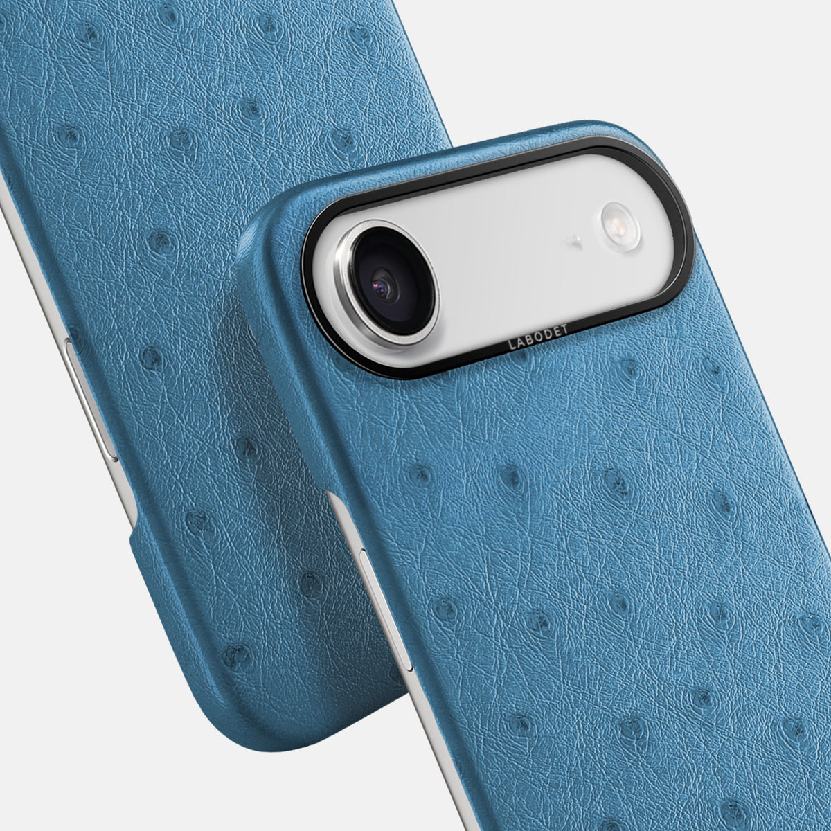 Classic Case For iPhone 17 Air In Ostrich -6 | Blue-Jeans-Black
