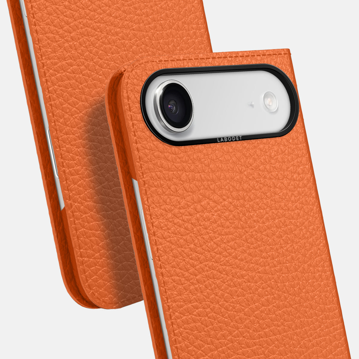 Folio Case For iPhone 17 Air In Calf -5 | Orange-Black