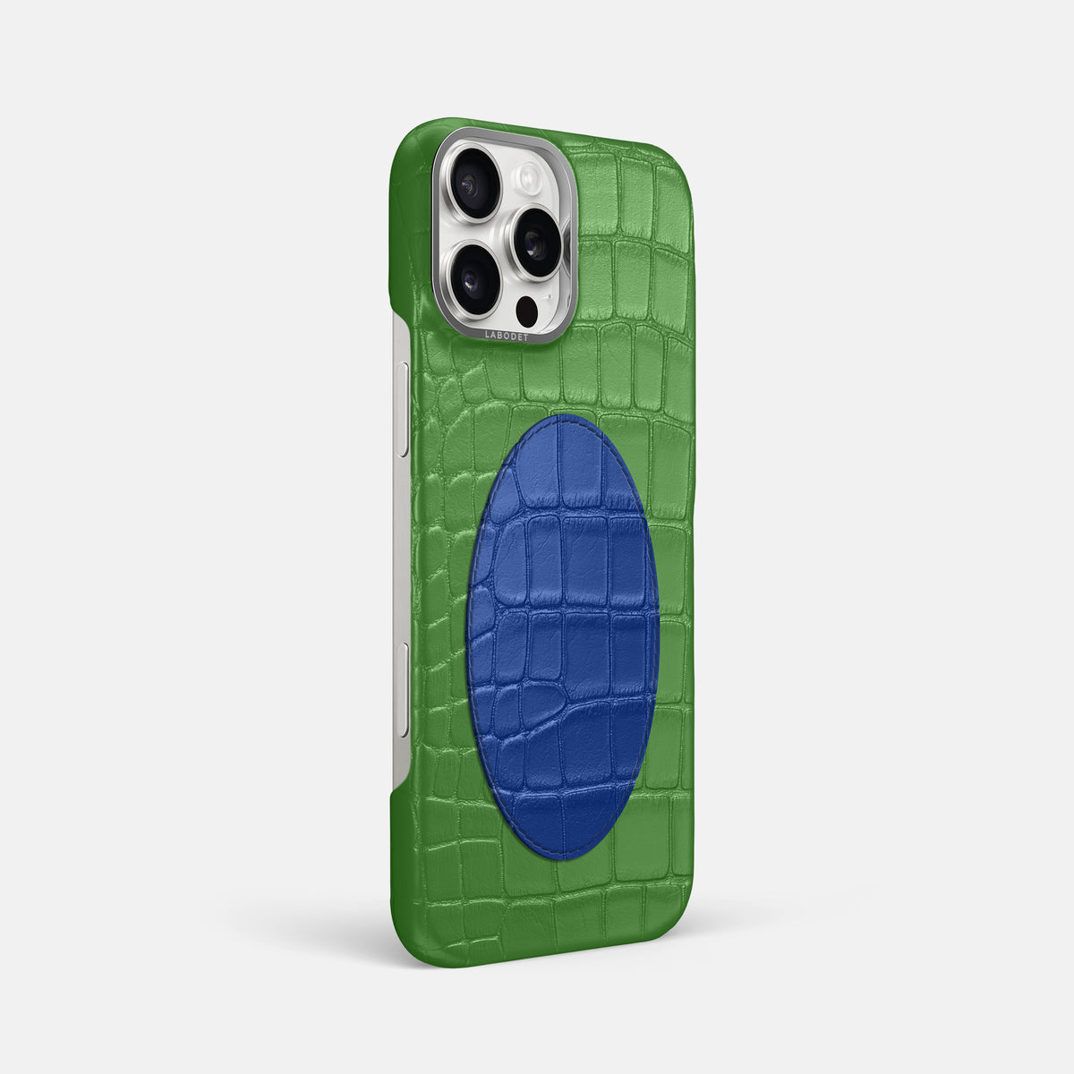 Classic Case With Oval For iPhone 16 Pro Max In Alligator -2 | Apple-Green-Steel