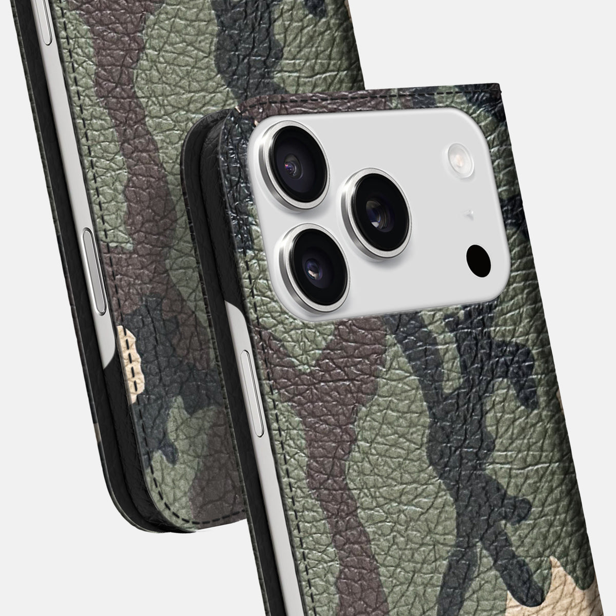 Folio Slim Case For iPhone 17 Pro In Calf -5 | Camouflage