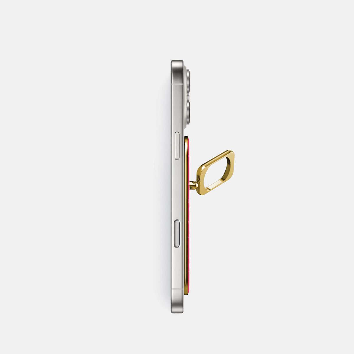 MagSafe Ring For iPhone 18 Pro In Shiny Alligator -3 | Pink-Panther-Gold