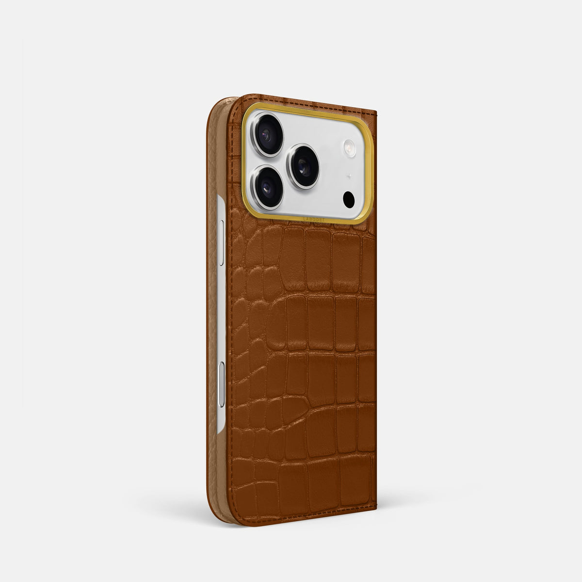 Folio Case For iPhone 18 Pro In Alligator -1 | Honey-Gold