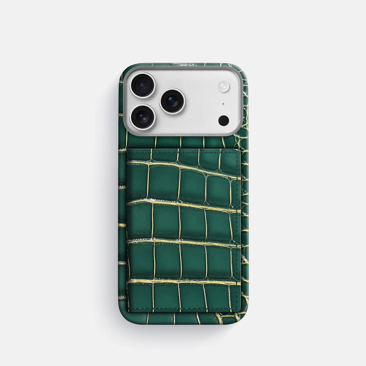 Bi-Fold Case For iPhone 17 Pro In Patina Alligator -1 | Cambridge-Steel