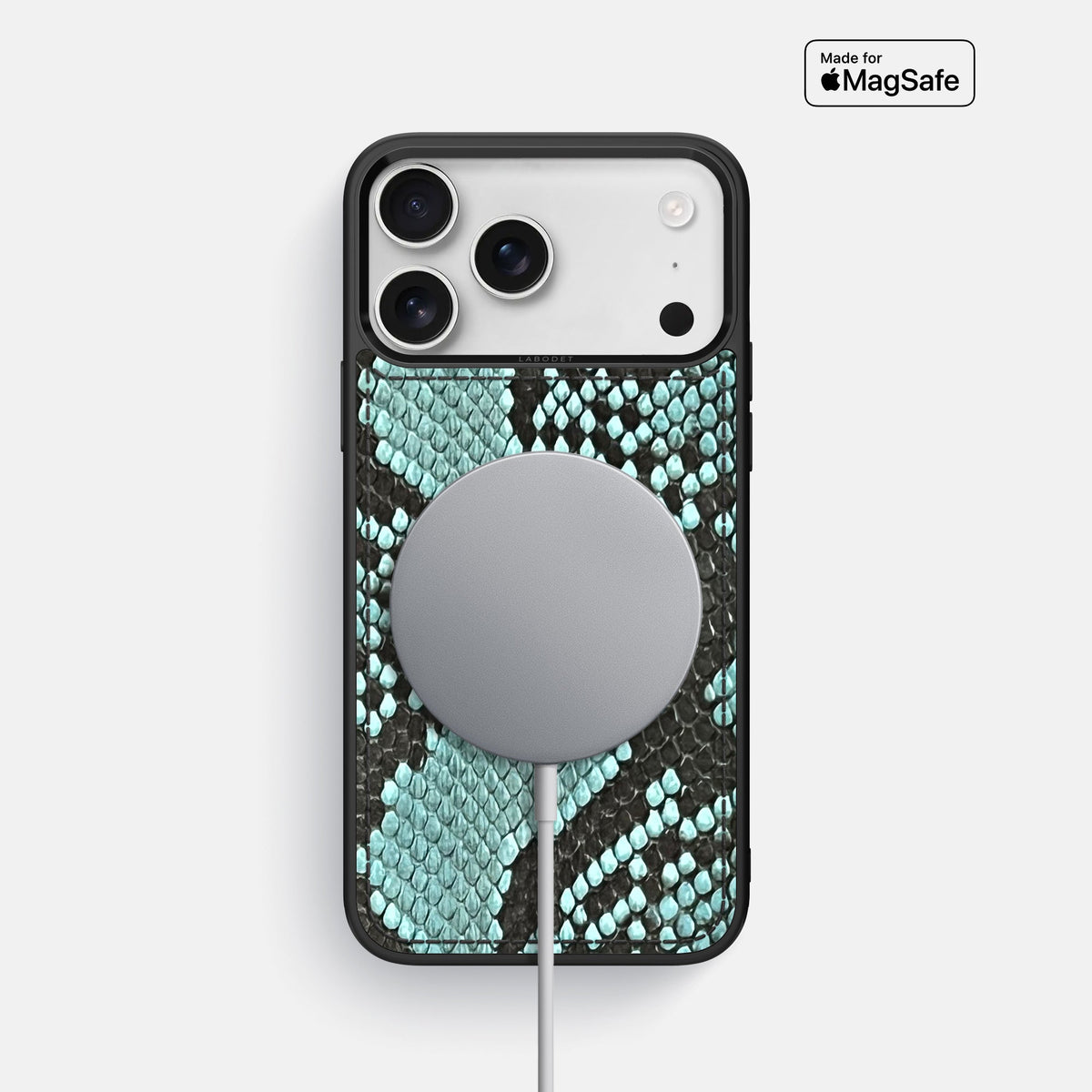 Sport Case For iPhone 18 Pro Max In Deluxe Python -5 | Blue-Lagoon
