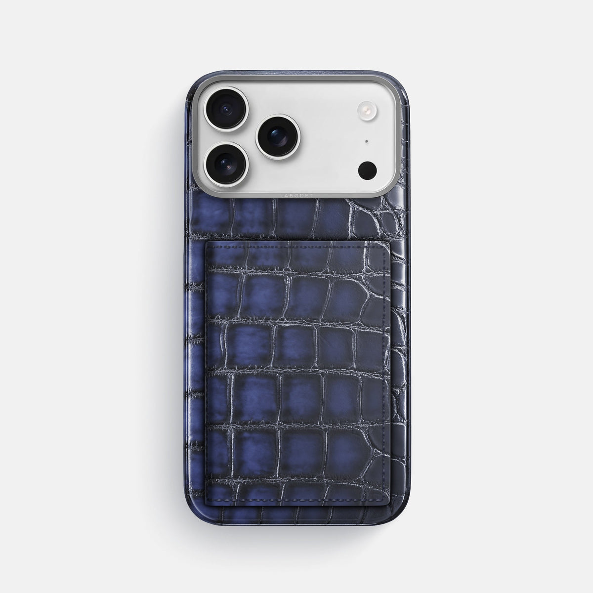 Bi-Fold Case For iPhone 18 Pro Max In Patina Alligator -1 | Havana-Blue-Steel
