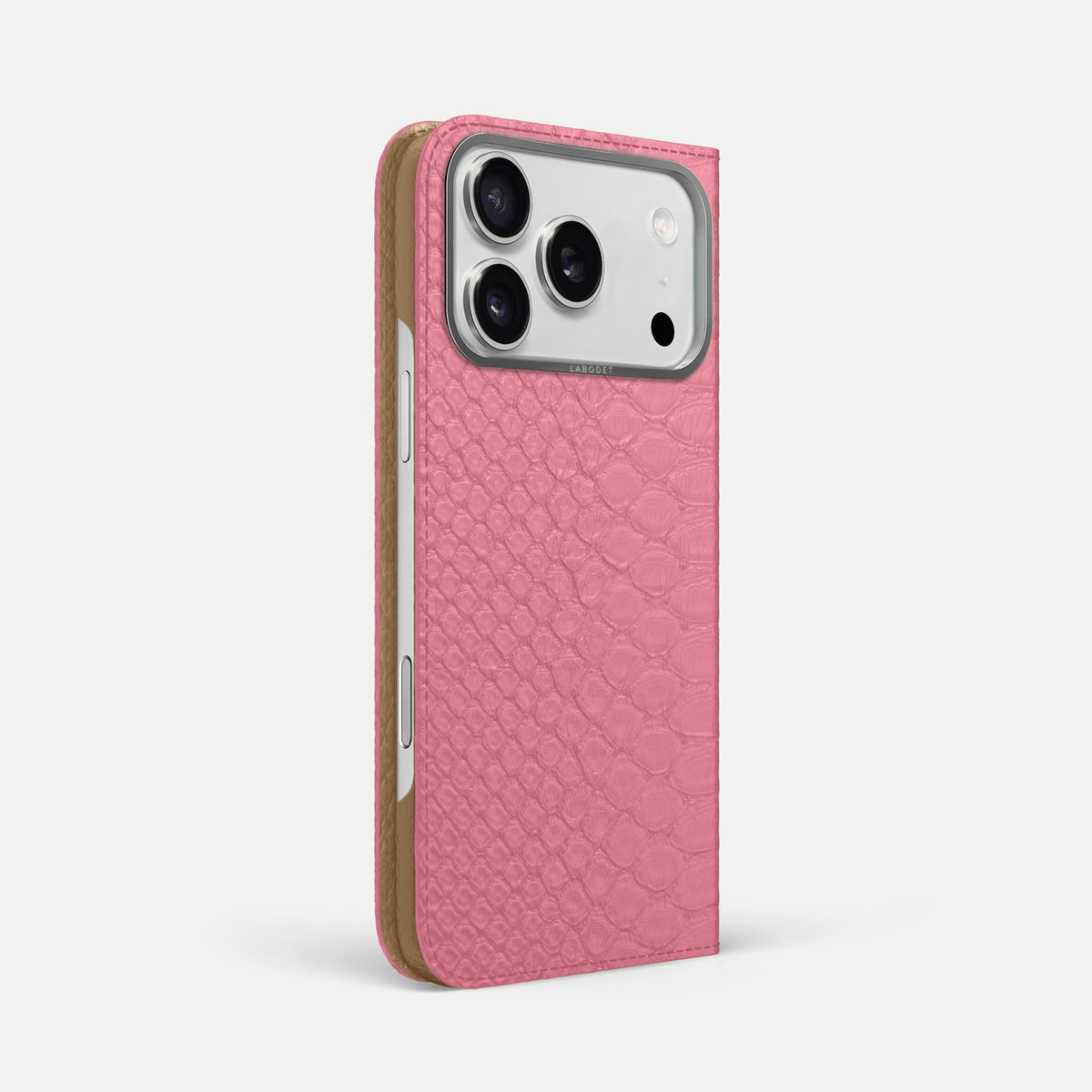 Folio Case For iPhone 18 Pro Max In Python -1 | Pink-Steel