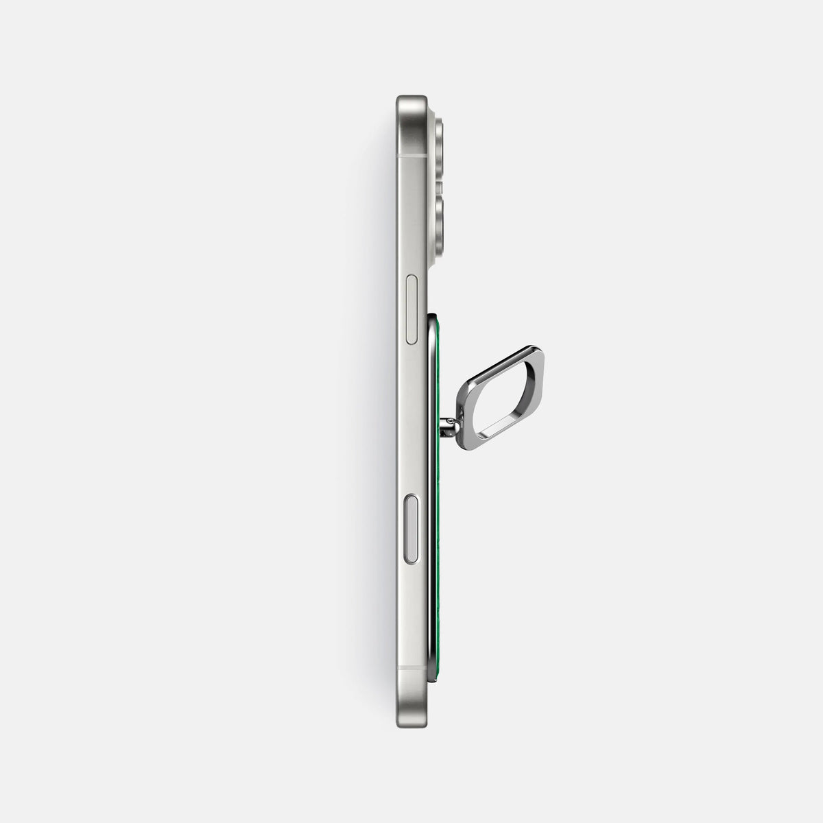 MagSafe Ring For iPhone 18 Pro Max In Porosus Crocodile -3 | Cactus-Green-Steel