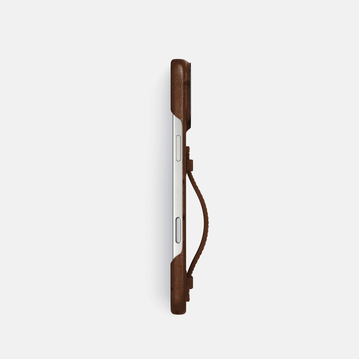 Center Handle For iPhone 18 Pro In Ostrich -2 | Chocolate-Black
