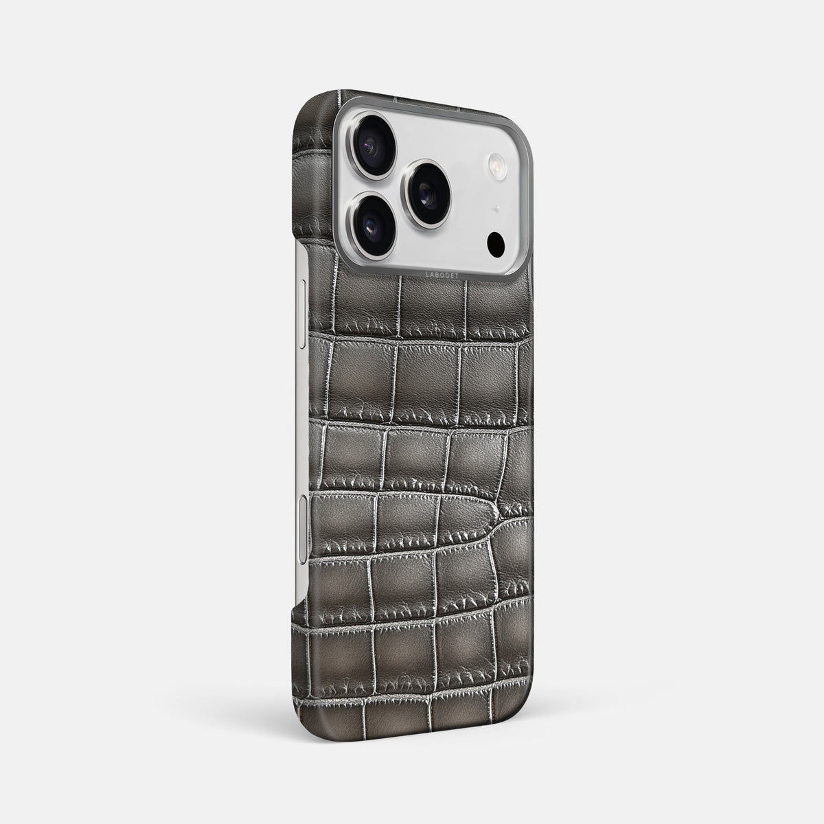 Classic Case For iPhone 17 Pro Max In Patina Alligator -2 | Grey-Steel