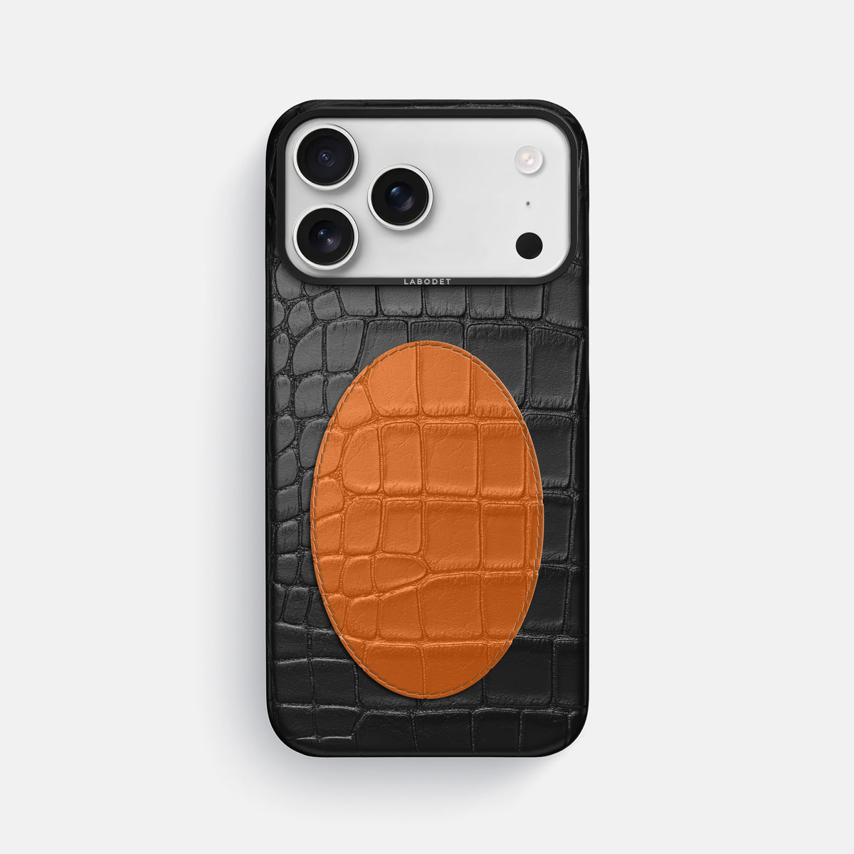 Classic Case With Oval For iPhone 17 Pro Max In Alligator -1 | Black-Black