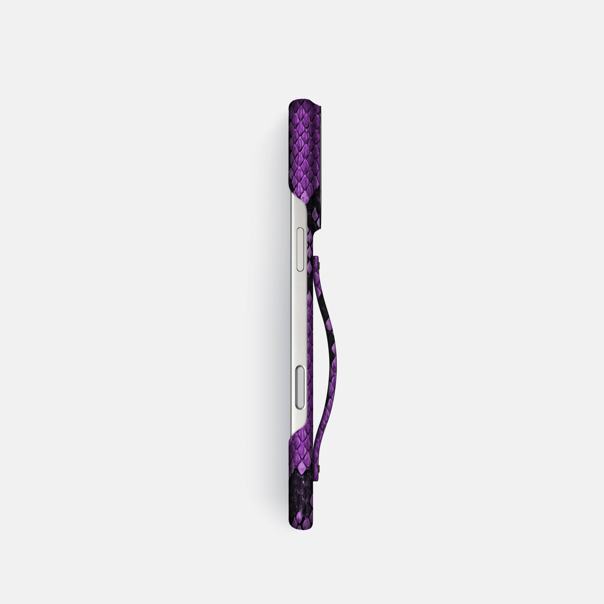 Finger Case For iPhone 18 Pro In Deluxe Python -3 | Purple-Black