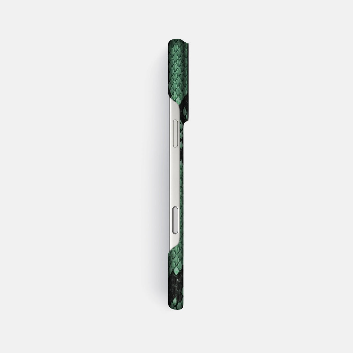 Classic Case For iPhone 18 Pro Max In Deluxe Python -3 | Forest-Green-Black