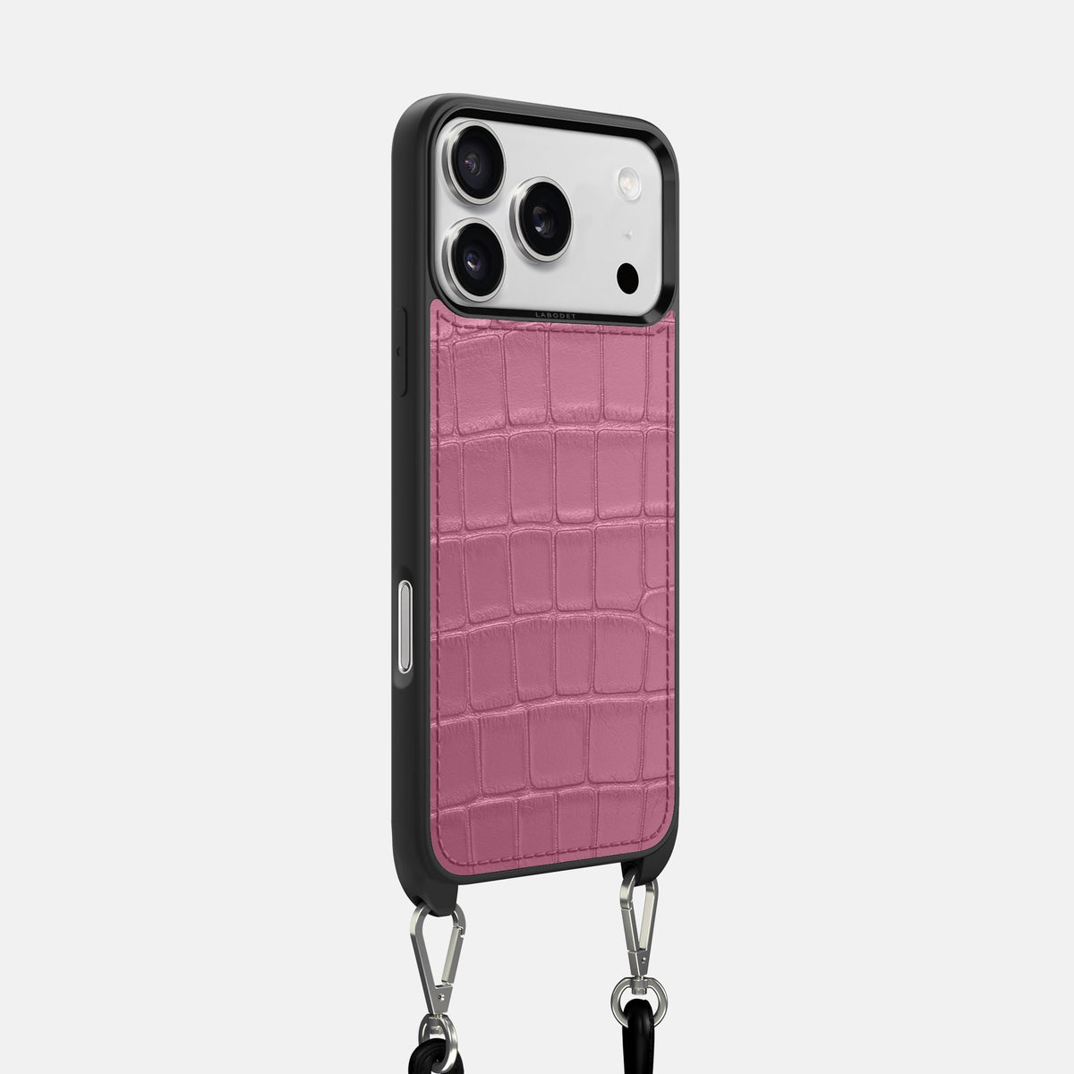 Crossbody Sport Case For iPhone 18 Pro In Alligator -2 | Pink-Lagoon