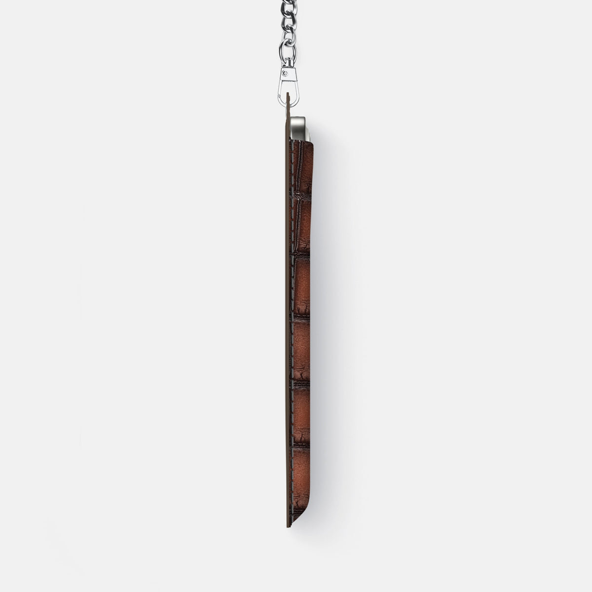 Crossbody Bag For iPhone 18 Pro Max In Patina Alligator -4 | Baobab-Steel
