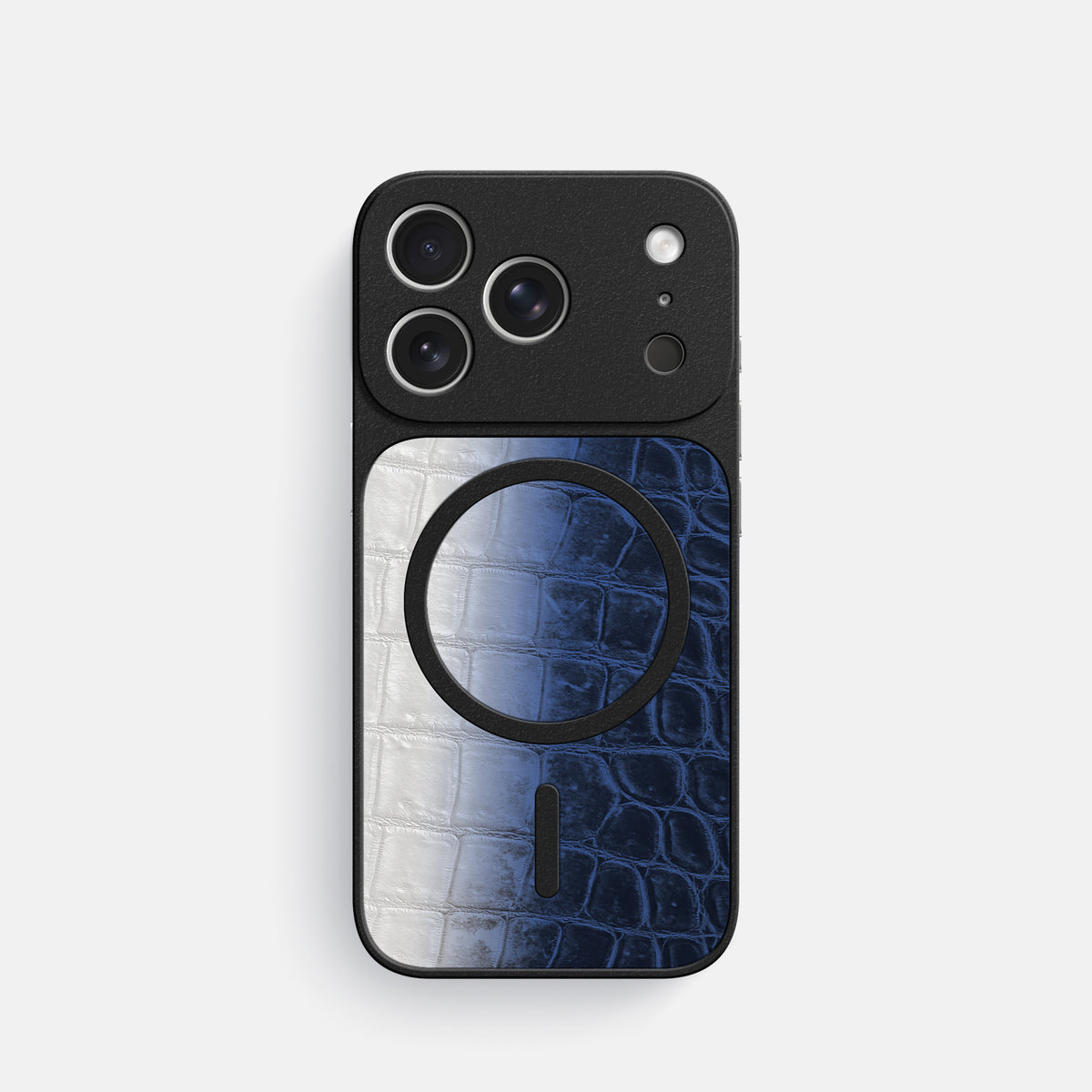 MagSafe Mask For iPhone 17 Pro In Himalayan Crocodile -3 | Navy-Blue