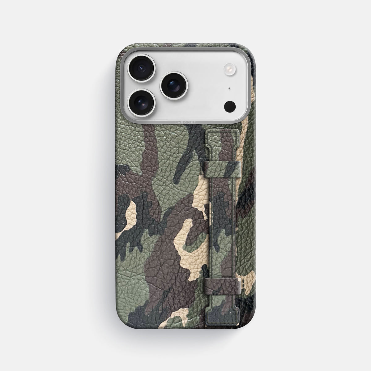 Handle Case For iPhone 17 Pro Max In Calf -1 | Camouflage-Steel