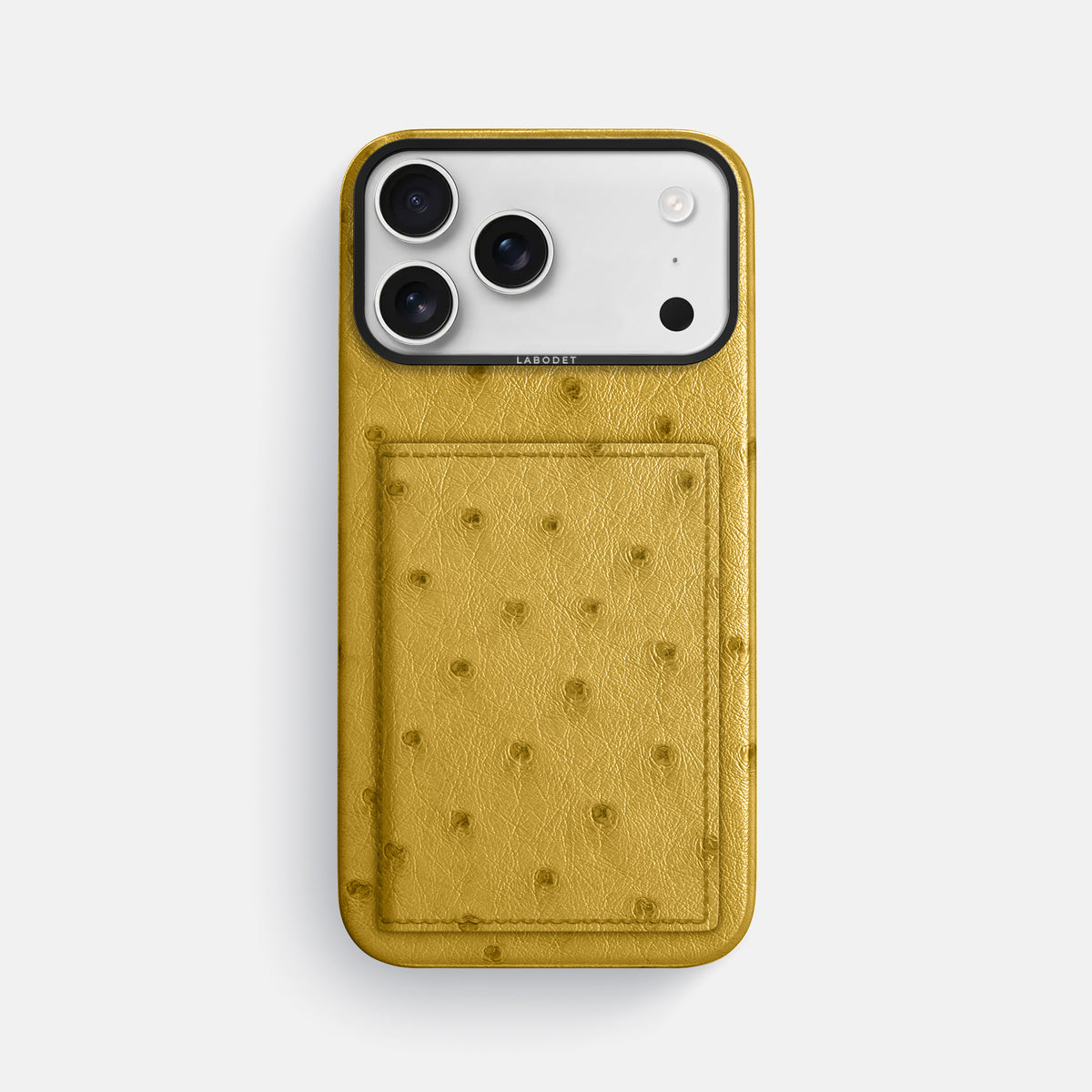 Bi-Fold Case For iPhone 17 Pro Max In Ostrich -1 | Gold-Black