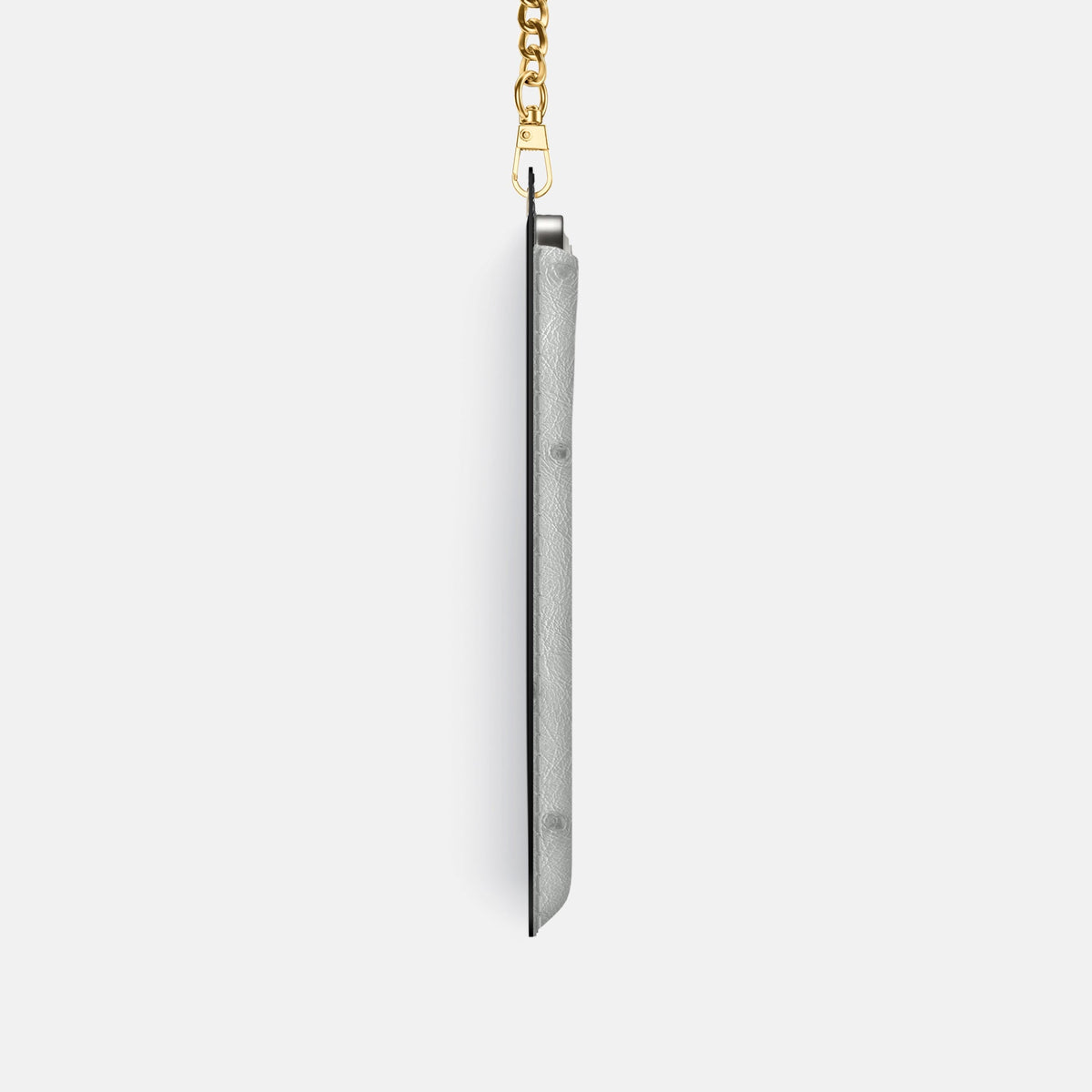 Crossbody Bag For iPhone 18 Pro In Ostrich -4 | White-Gold