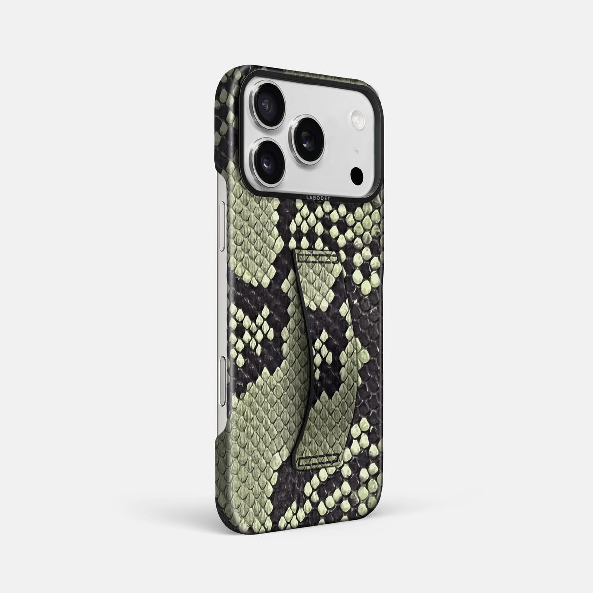 Finger Case For iPhone 18 Pro Max In Deluxe Python -2 | Army-Green-Black