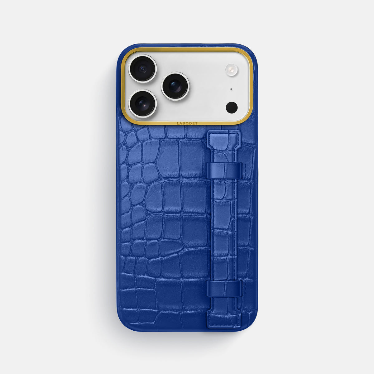 Handle Case For iPhone 17 Pro Max In Alligator -1 | Royal-Blue-Gold