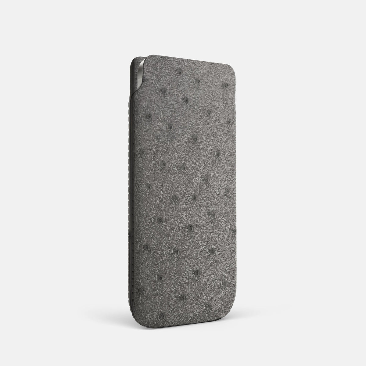 Pouch Case For iPhone 18 Pro In Ostrich -2 | Grey