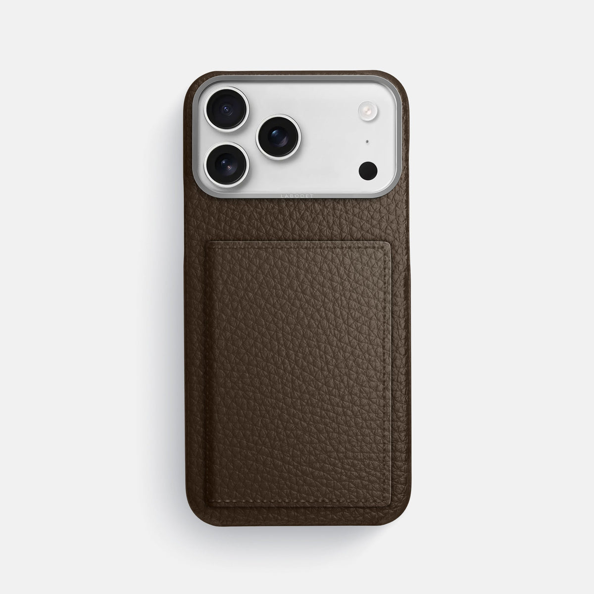 Bi-Fold Case For iPhone 18 Pro Max In Calf -1 | Dark-Brown-Steel