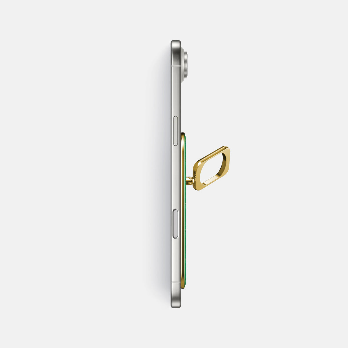MagSafe Ring For iPhone 17 Air In Porosus Crocodile -3 | Cactus-Green-Gold