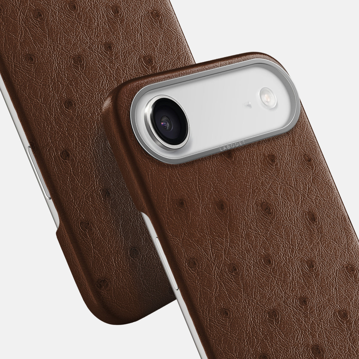 Classic Case For iPhone 17 Air In Ostrich -6 | Chocolate-Steel