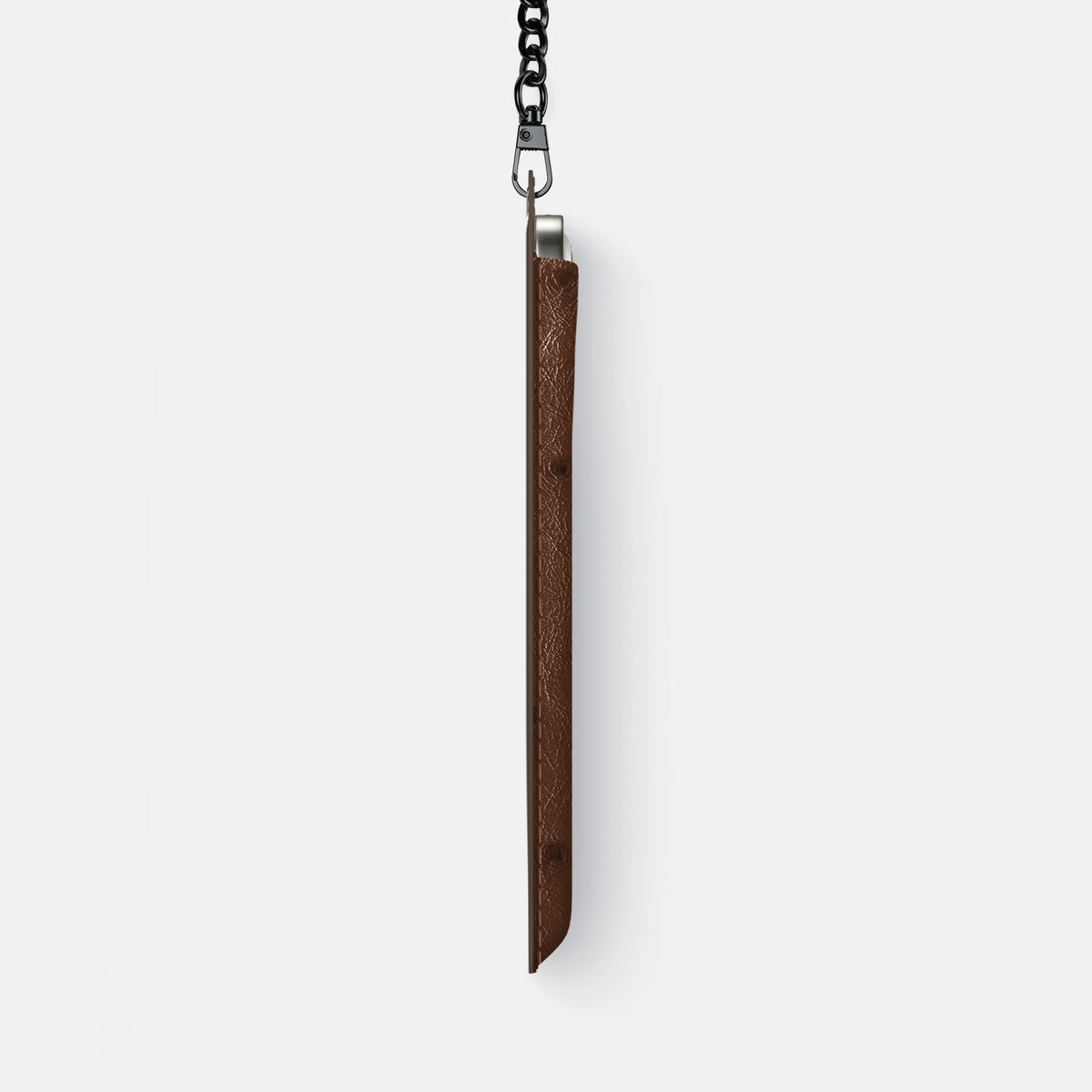 Crossbody Bag For iPhone 17 Air In Ostrich -4 | Chocolate-Black