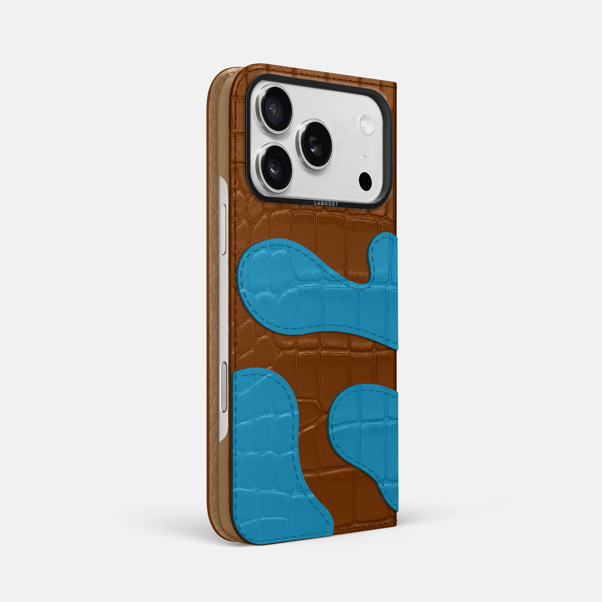 Camouflage Folio For iPhone 18 Pro Max In Alligator -1 | Honey-Black