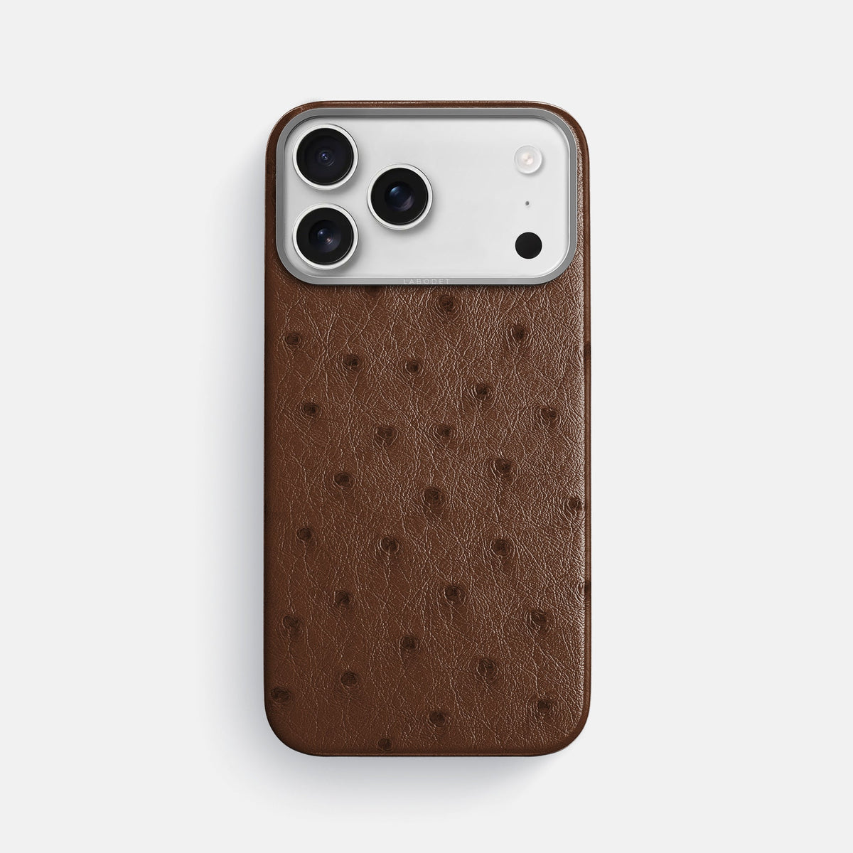 Classic Case For iPhone 18 Pro Max In Ostrich -1 | Chocolate-Steel