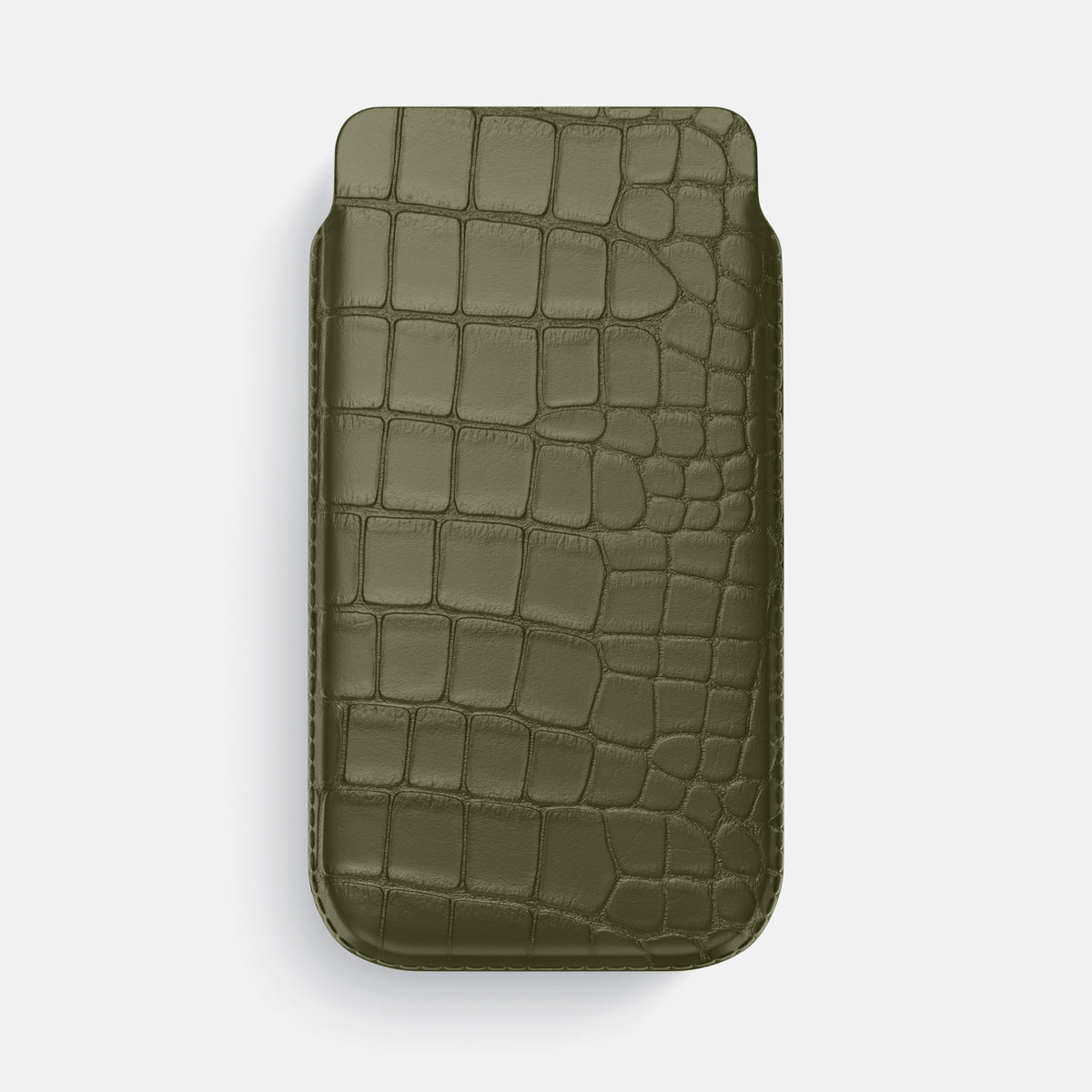 Pouch Case For iPhone 17 Air In Alligator -1 | Kaki-Green