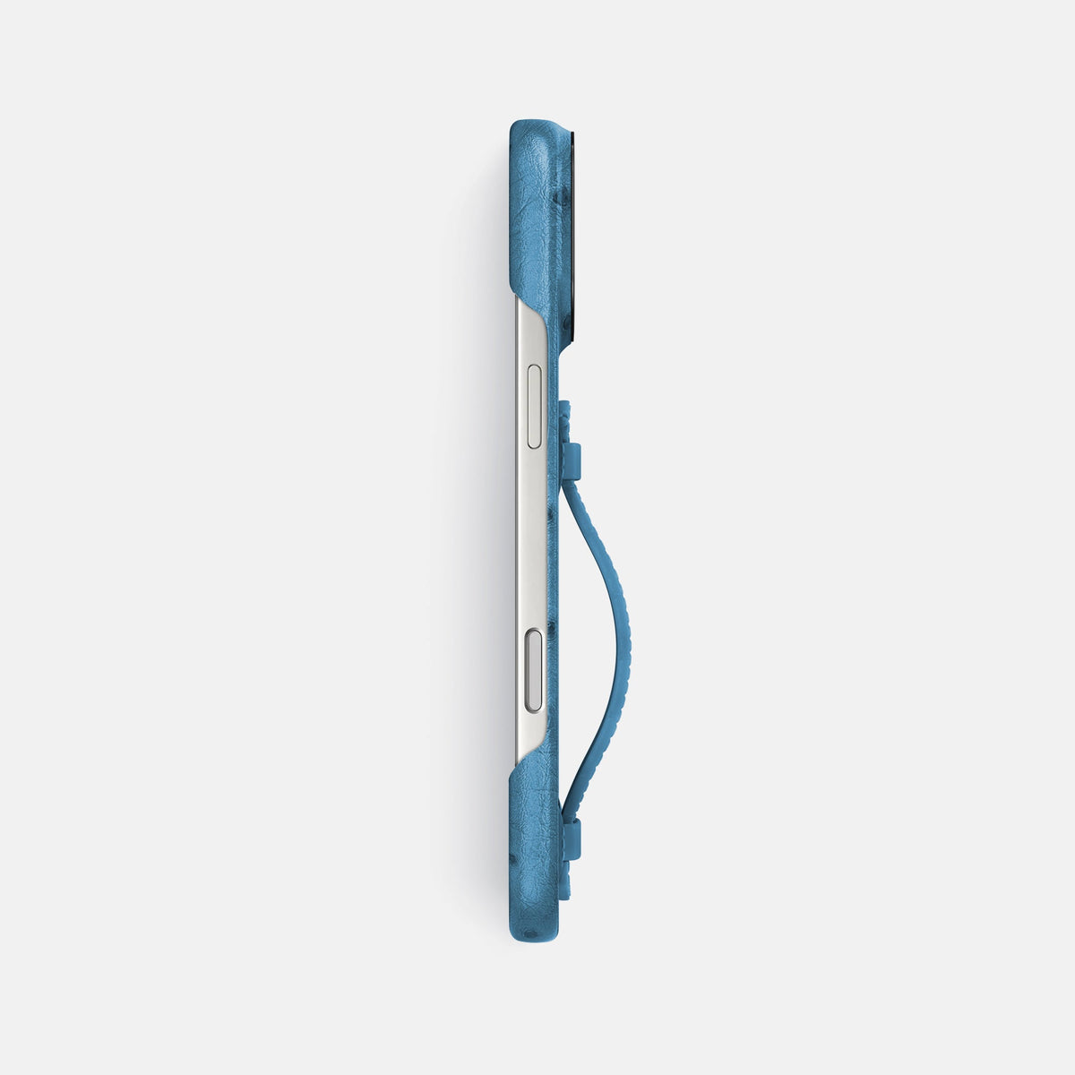 Center Handle For iPhone 18 Pro Max In Ostrich -2 | Blue-Jeans-Black
